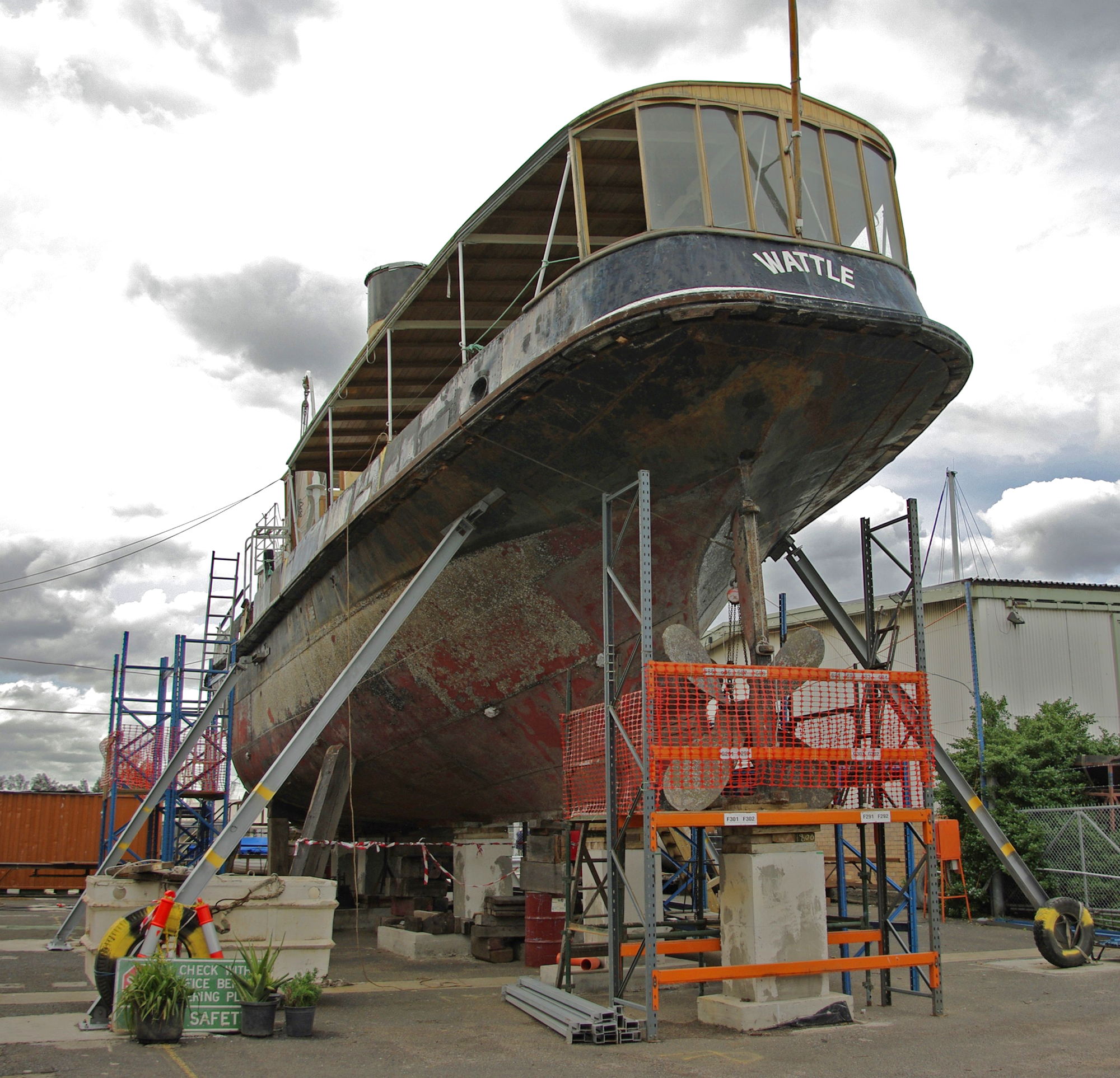 Restoration commenced, South Wharf, December 2010, Jeff Malley